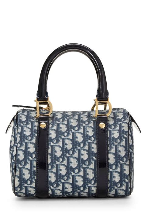 dior navy trotter canvas boston small bag|Bags .